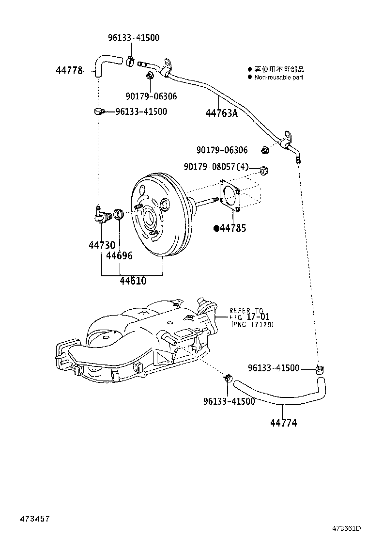 44773-60221 HOSE, UNION TO CHECK VALVE product image