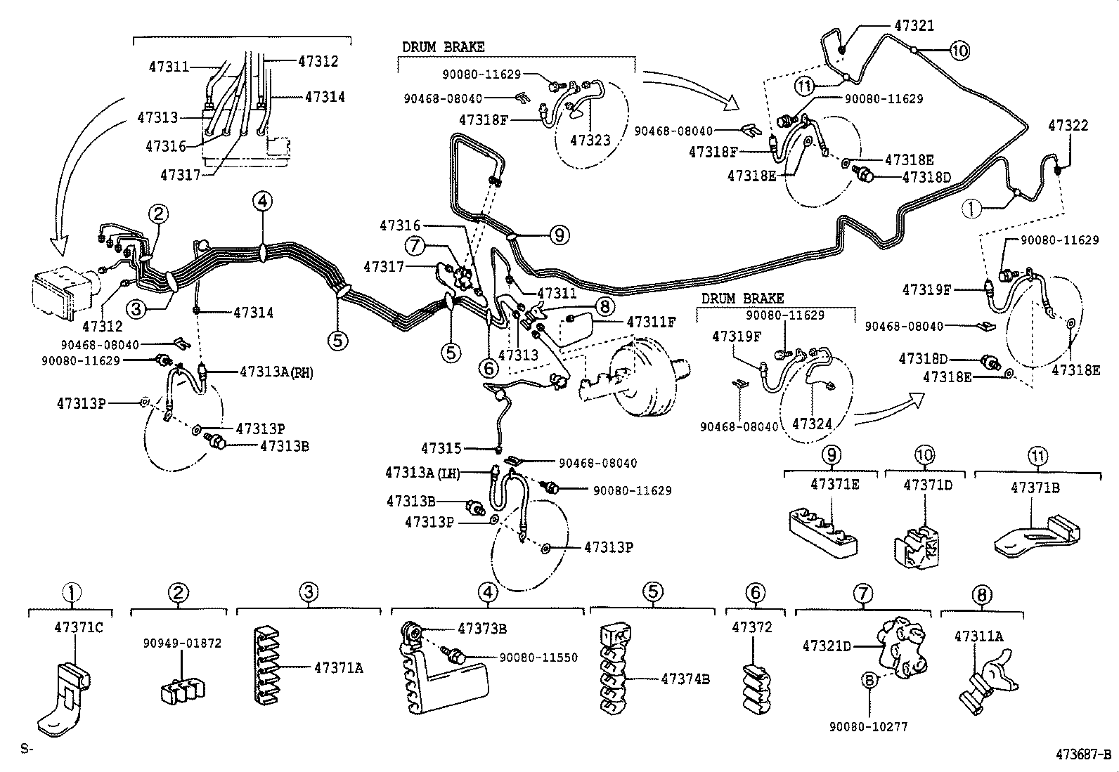 44590-06050 BRACKET ASSY, BRAKE ACTUATOR product image