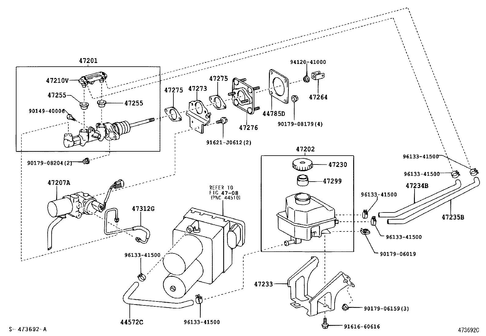 47220-58010 RESERVOIR SUB-ASSY, BRAKE MASTER CYLINDER product image