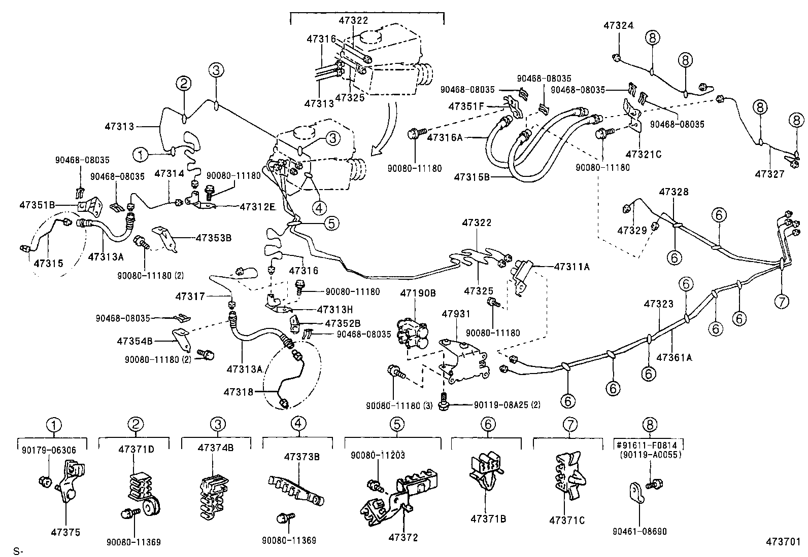 44546-0C010 CUSHION, BRAKE ACTUATOR BOLT product image