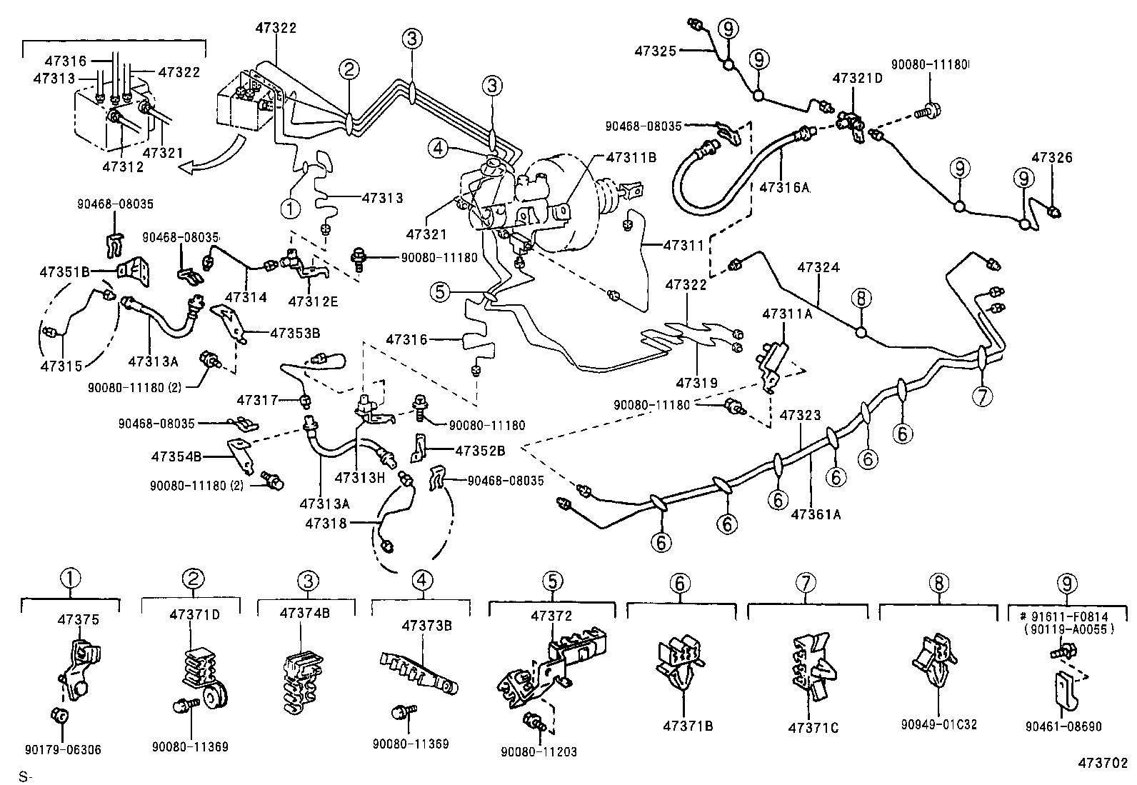 44546-0C010 CUSHION, BRAKE ACTUATOR BOLT product image