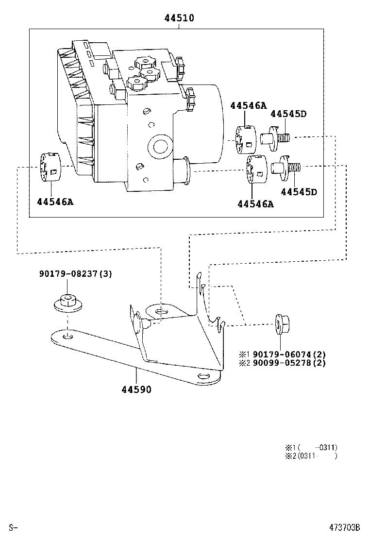 44546-0C010 CUSHION, BRAKE ACTUATOR BOLT product image