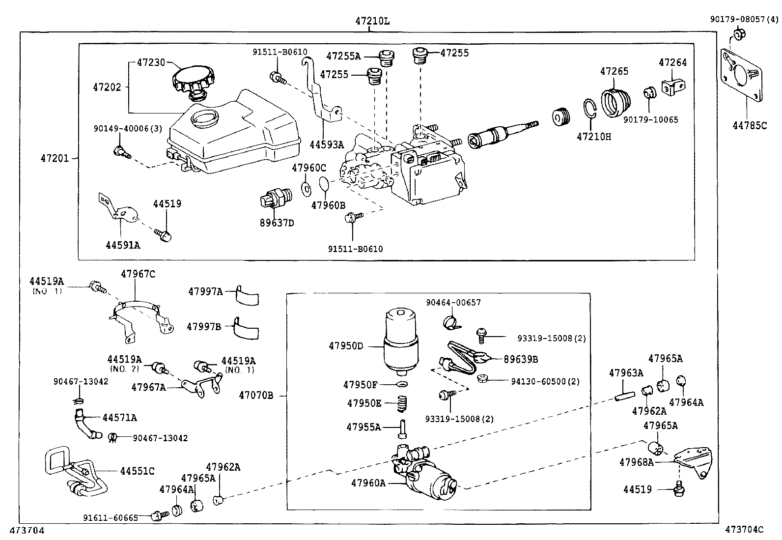 47220-0C030 RESERVOIR SUB-ASSY, BRAKE MASTER CYLINDER product image