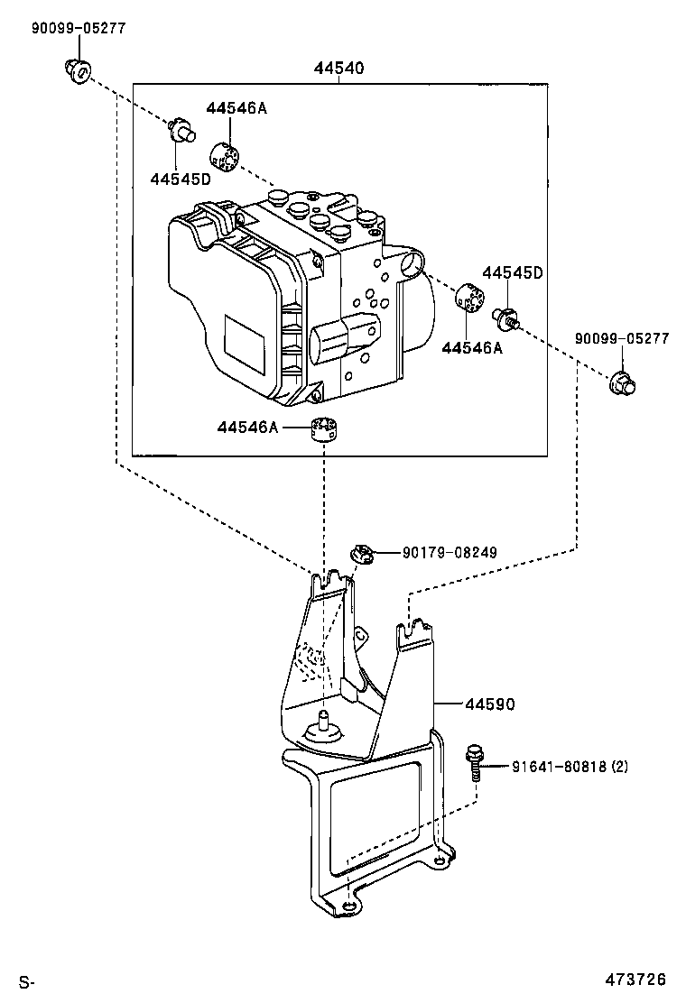 44590-48030 BRACKET ASSY, BRAKE ACTUATOR product image