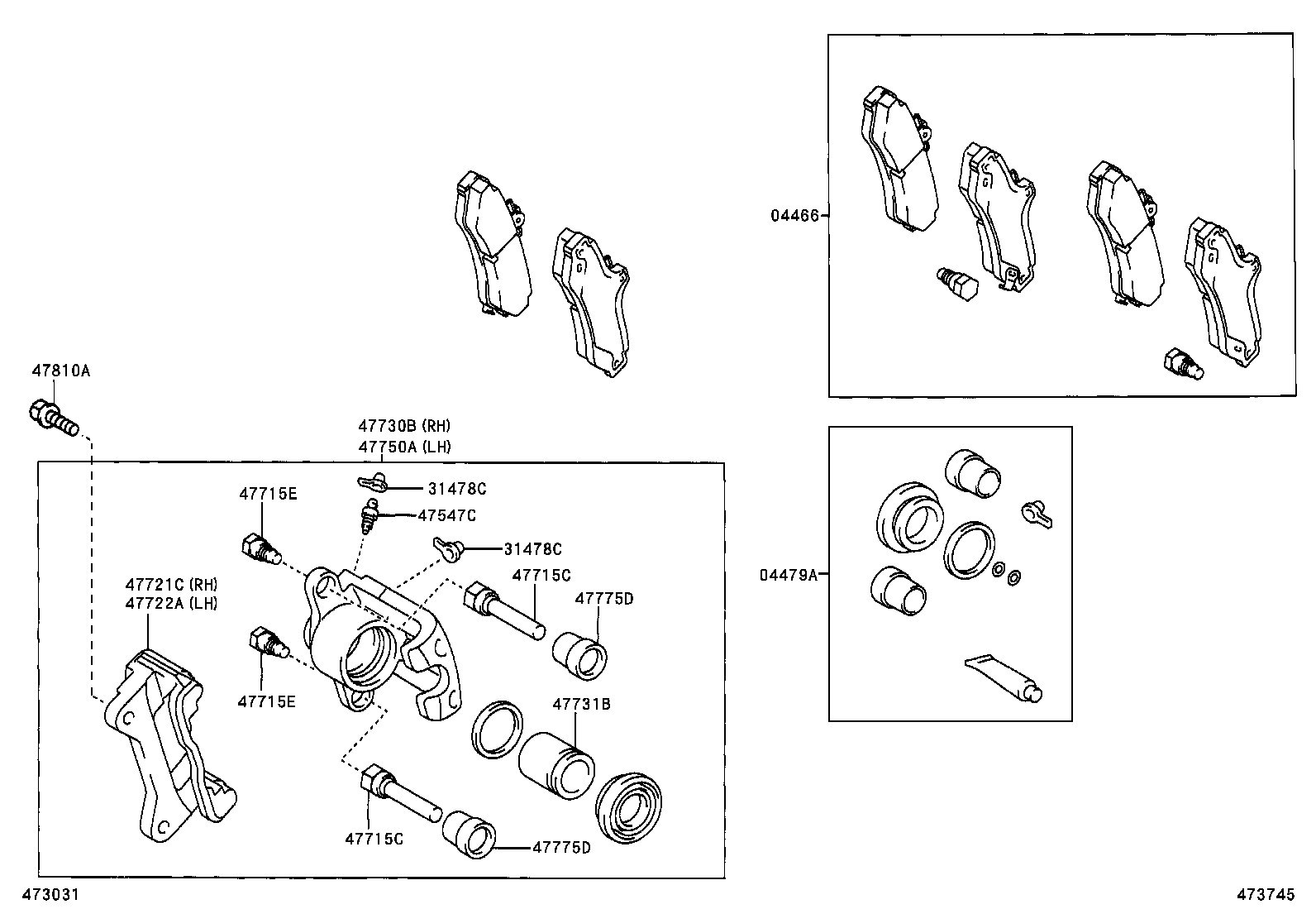 04479-07050 CYLINDER KIT, DISC BRAKE, REAR product image