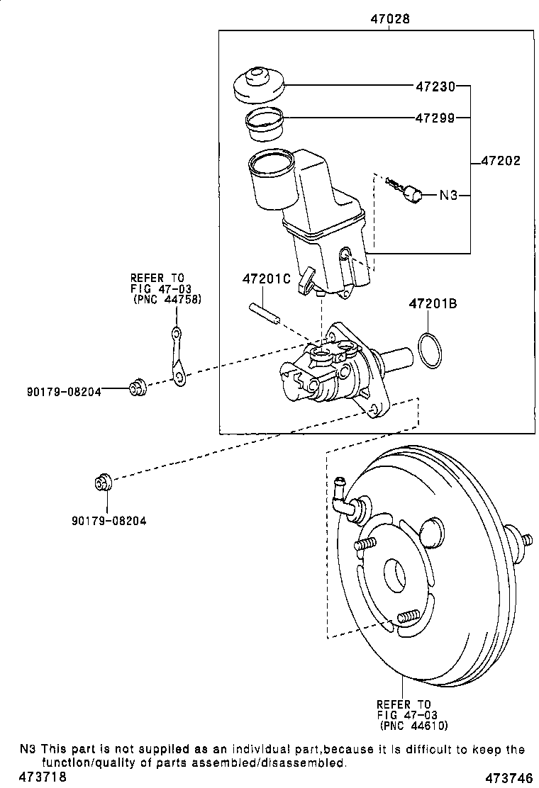 47220-48121 RESERVOIR SUB-ASSY, BRAKE MASTER CYLINDER product image
