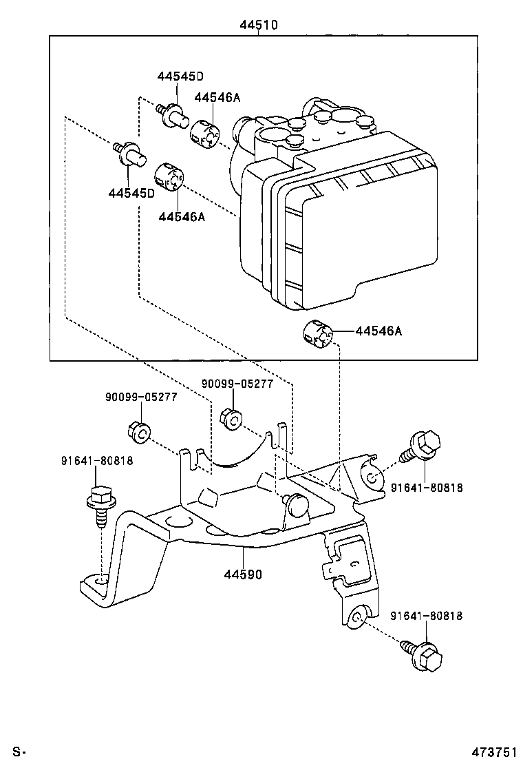 44590-44050 BRACKET ASSY, BRAKE ACTUATOR product image