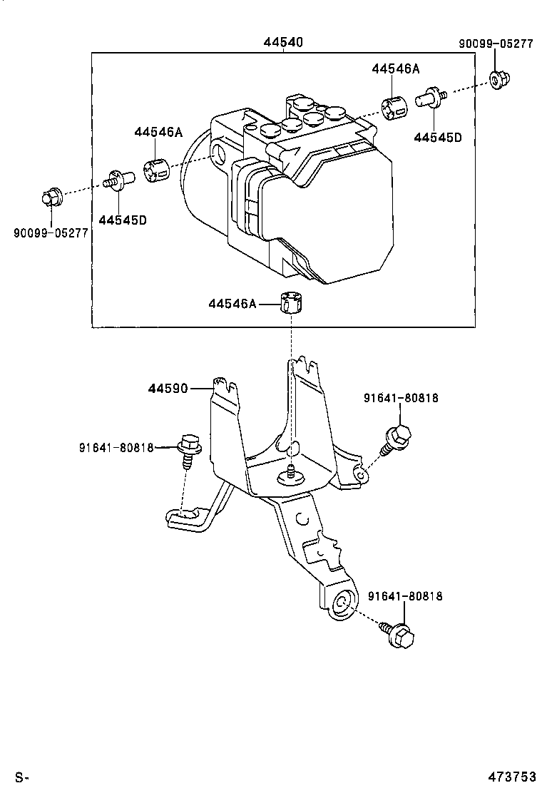 44546-44010 CUSHION, BRAKE ACTUATOR BOLT product image