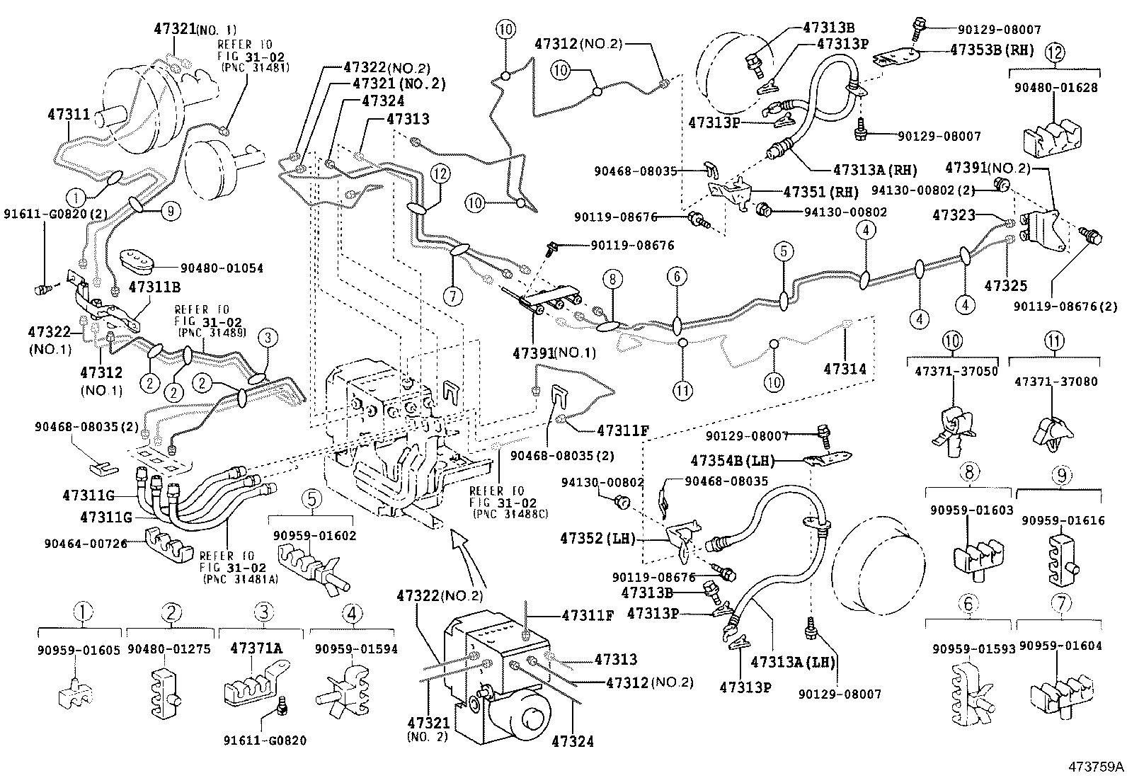 44591-37070 BRACKET, BRAKE ACTUATOR, NO.3 product image