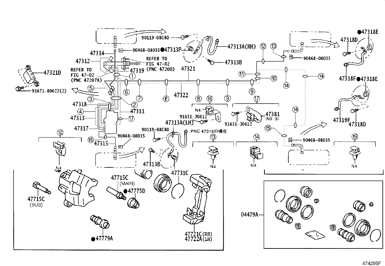 44500-47080 ACTUATOR ASSY, BRAKE product image