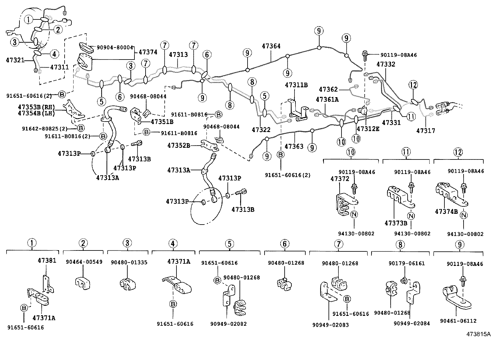 47321-36310 TUBE, REAR BRAKE, NO.1 product image