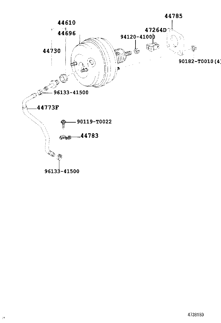 44610-68071 BOOSTER ASSY, BRAKE product image