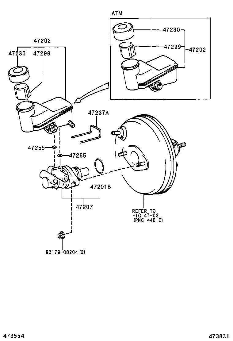 47220-0D040 RESERVOIR SUB-ASSY, BRAKE MASTER CYLINDER product image
