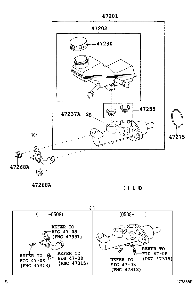 47220-0F020 RESERVOIR SUB-ASSY, BRAKE MASTER CYLINDER product image