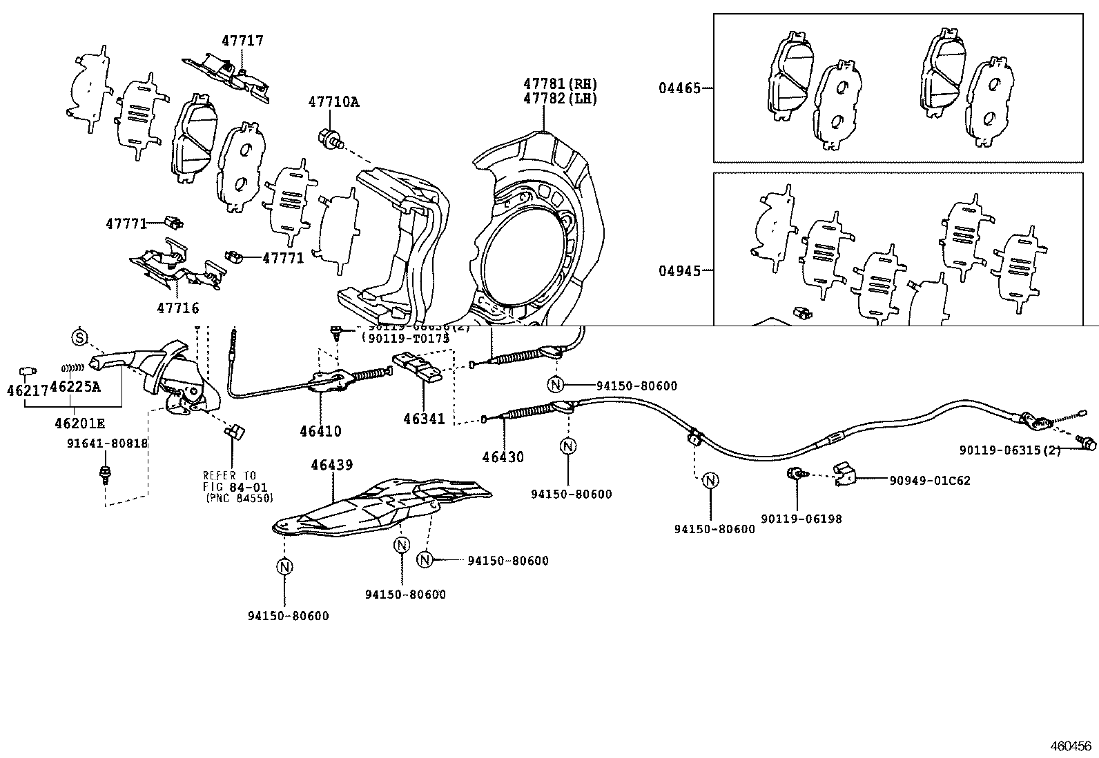 04465-33340 PAD KIT, DISC BRAKE, FRONT product image