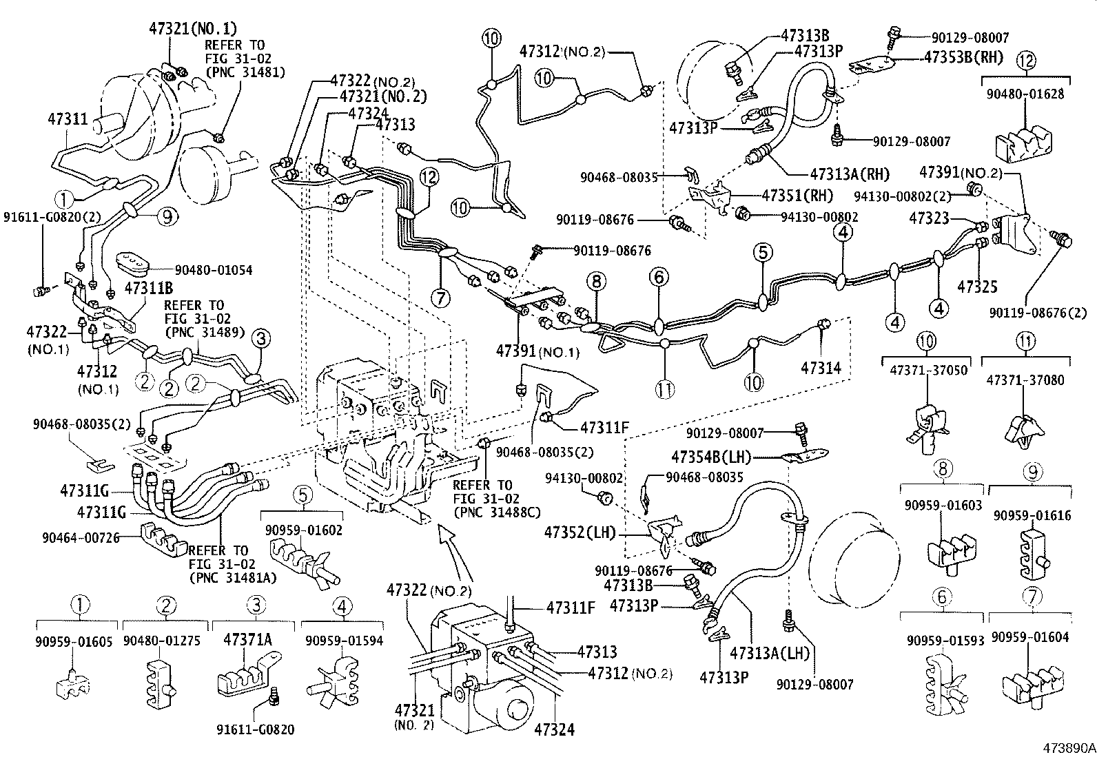 47321-37440 TUBE, REAR BRAKE, FRAME NO.1 product image