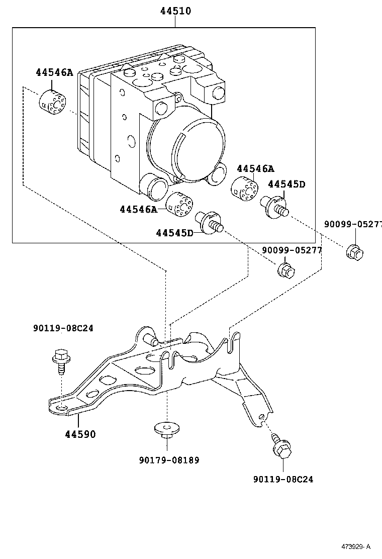44546-0C050 CUSHION, BRAKE ACTUATOR BOLT product image