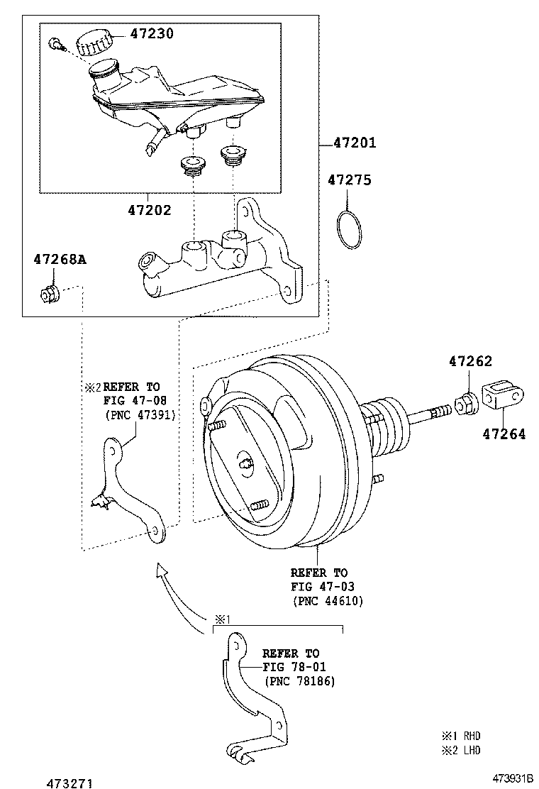 47275-02010 GASKET, BRAKE MASTER CYLINDER product image