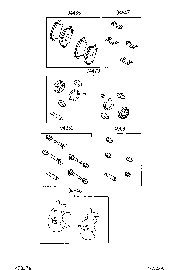 04466-02110 PAD KIT, DISC BRAKE, FRONT product image