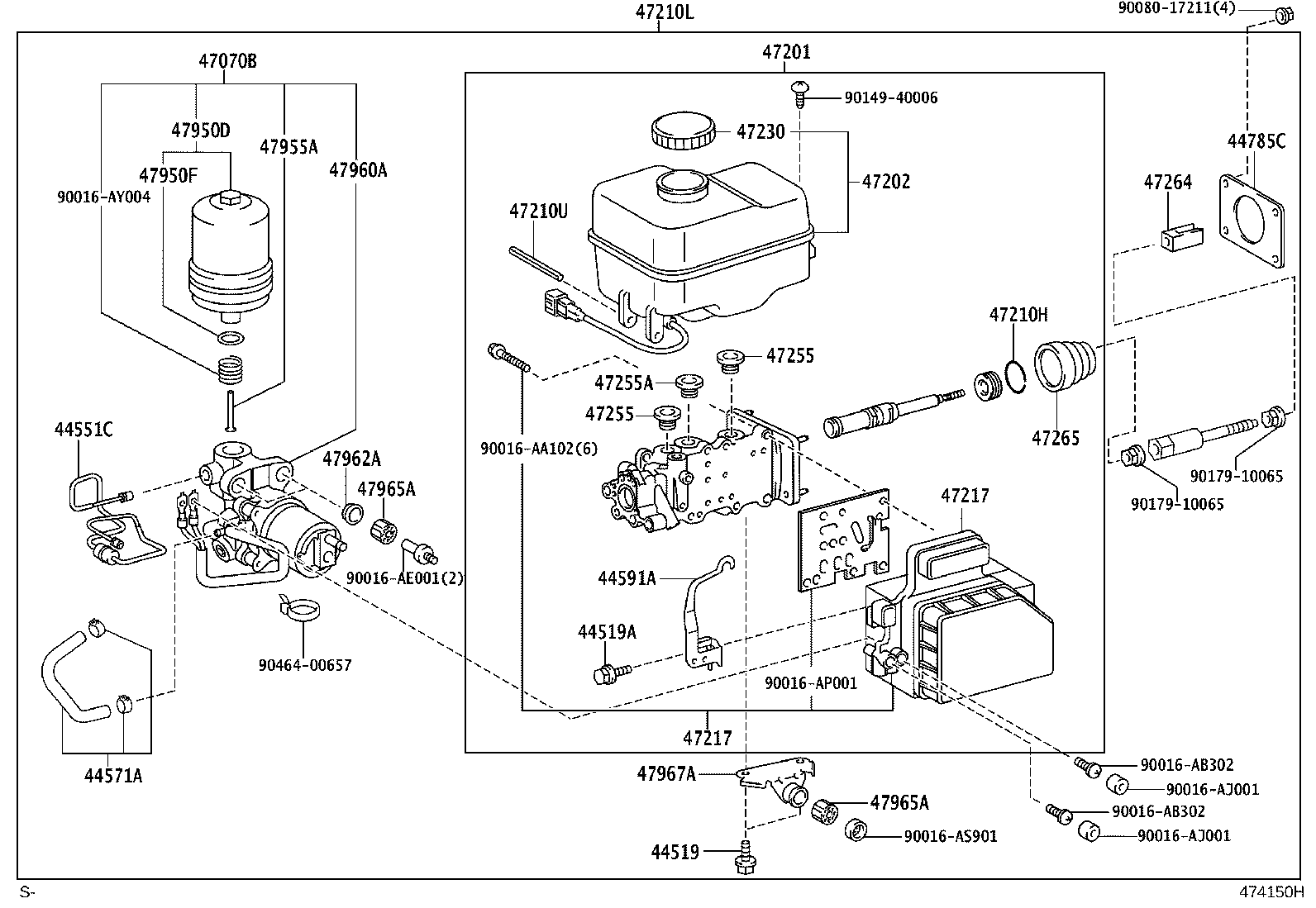 47220-04050 RESERVOIR SUB-ASSY, BRAKE MASTER CYLINDER product image