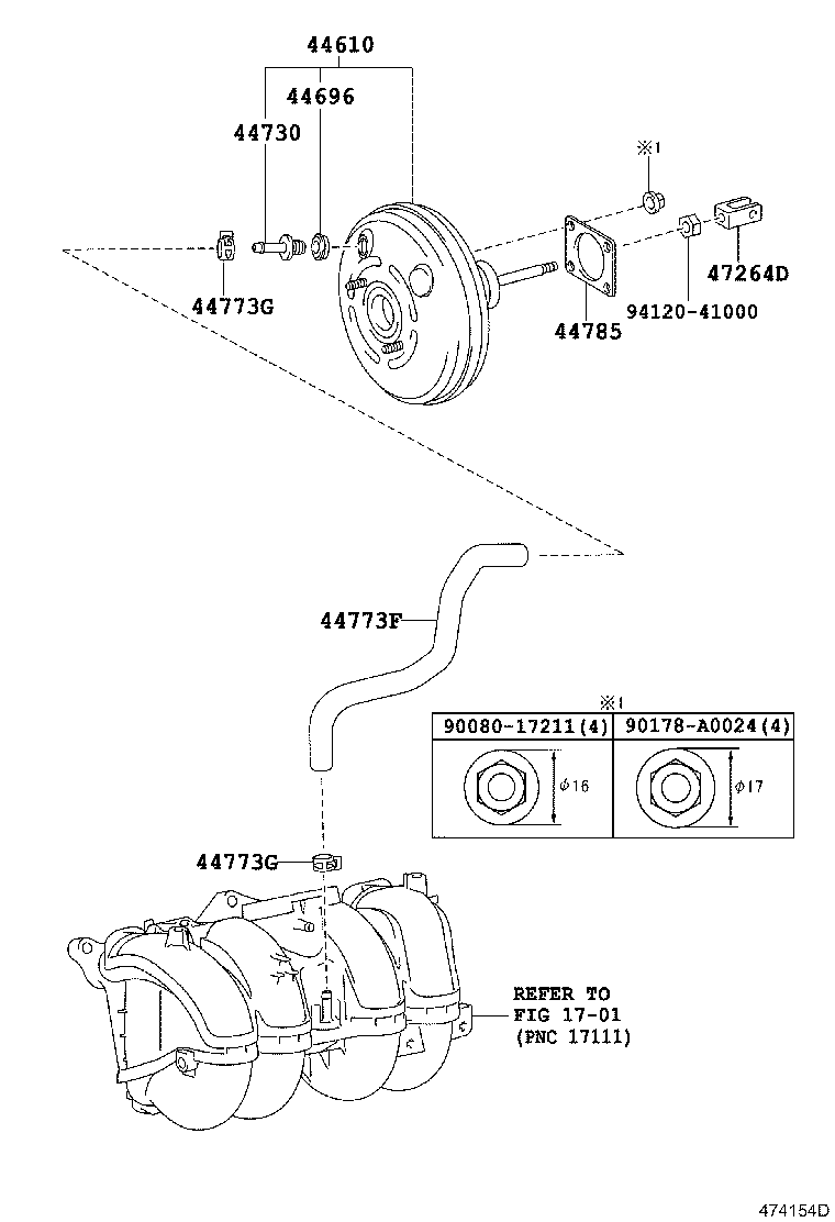 44610-04151 BOOSTER ASSY, BRAKE product image