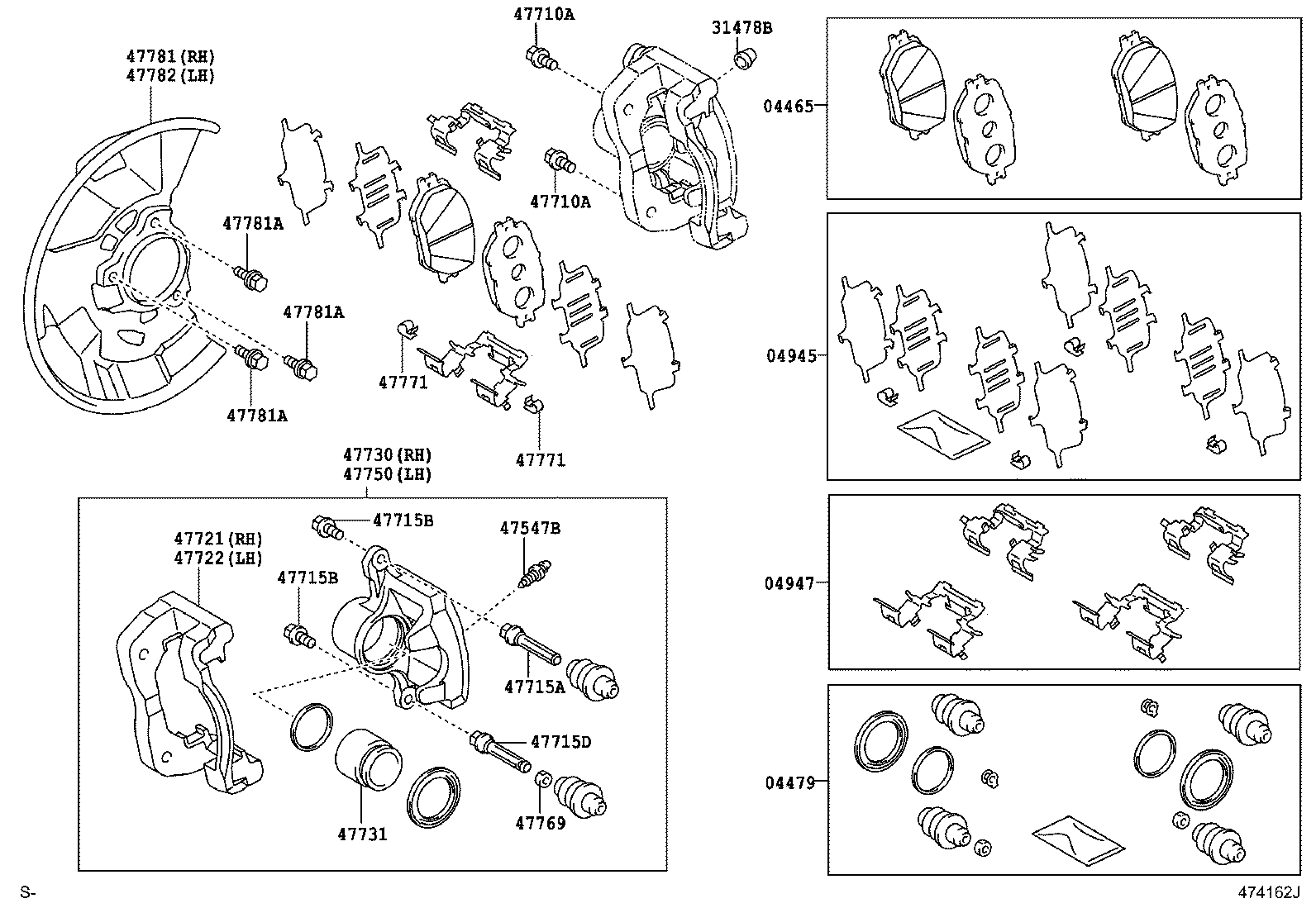 04465-04070 PAD KIT, DISC BRAKE, FRONT product image
