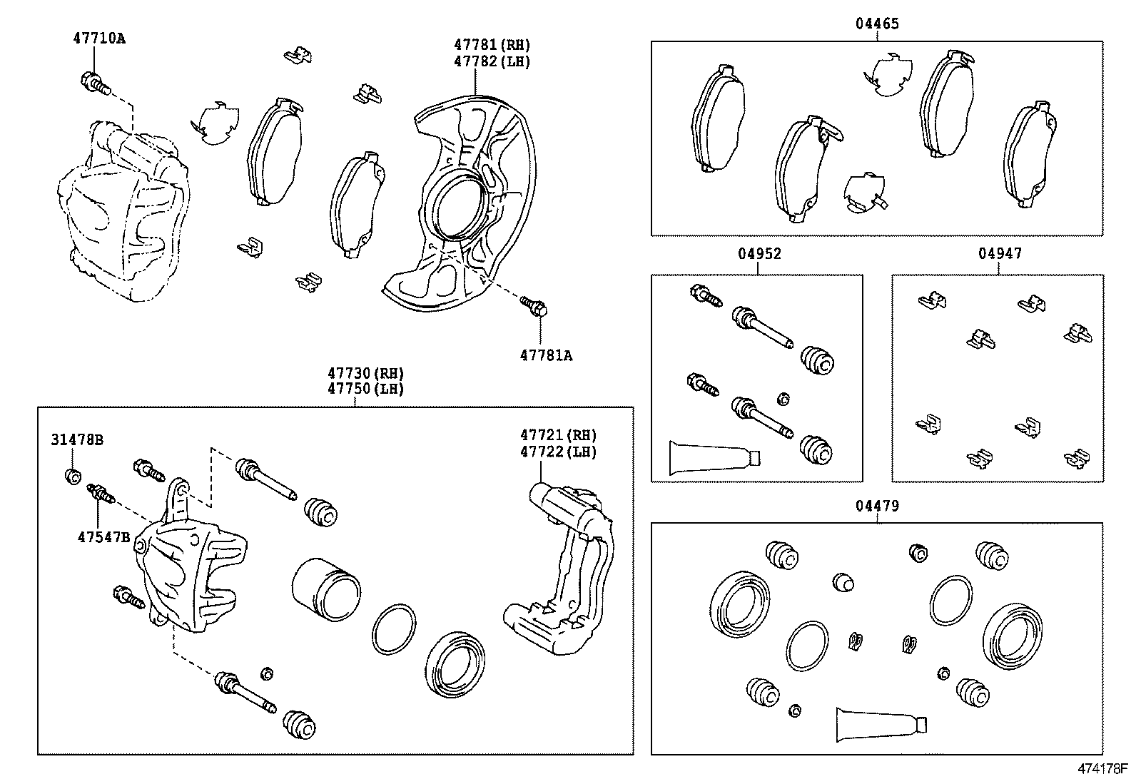 04465-05170 PAD KIT, DISC BRAKE, FRONT product image