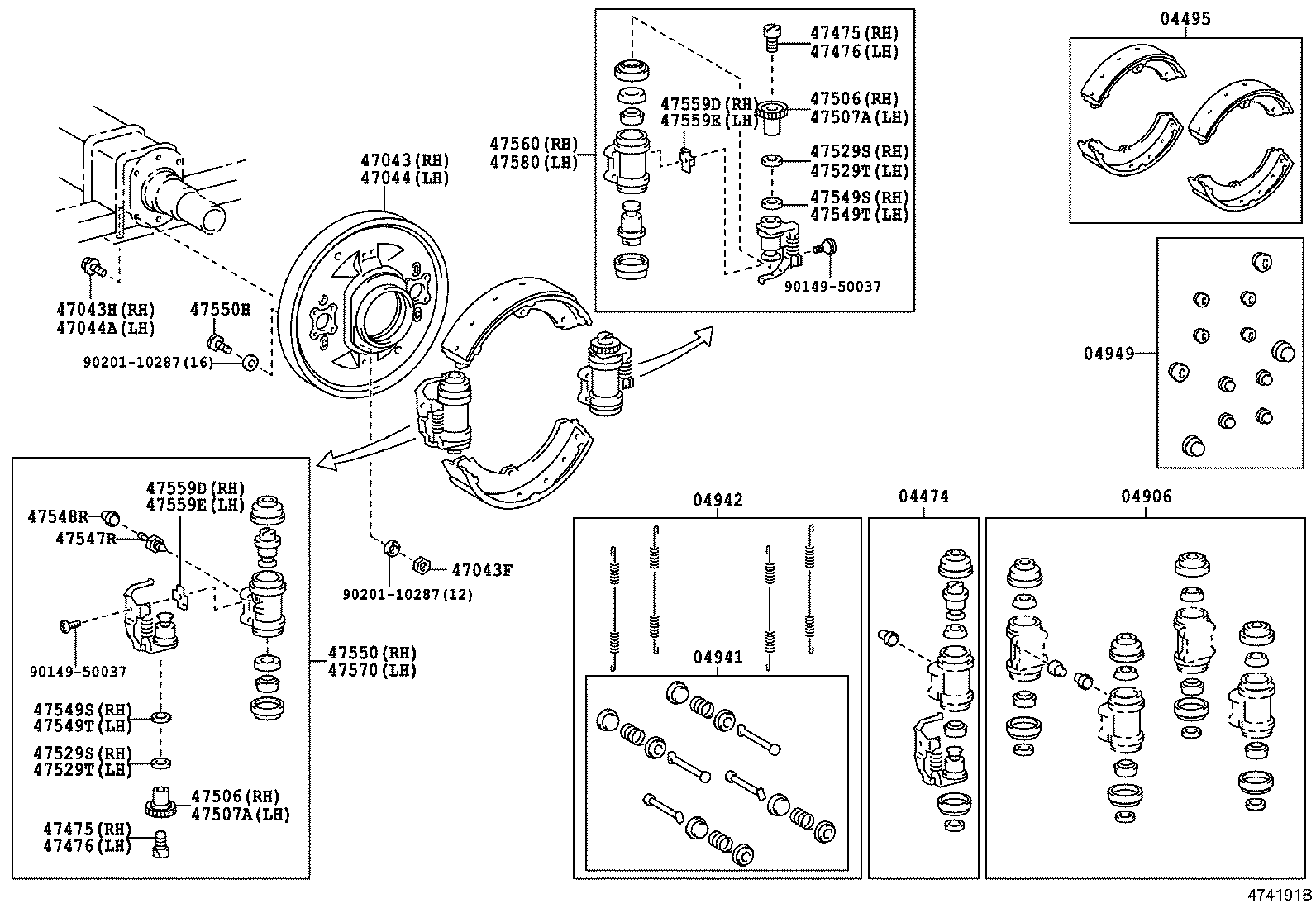 04941-36010 SPRING KIT, REAR BRAKE SHOE HOLD DOWN product image