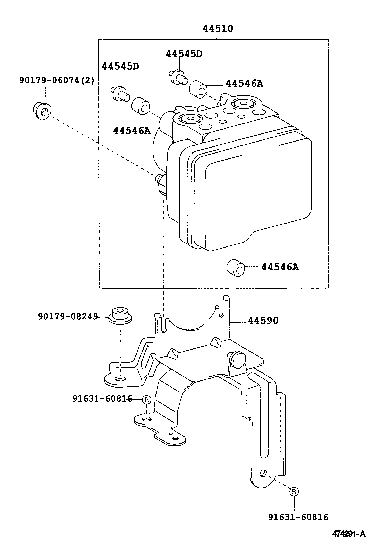 44590-63010 BRACKET ASSY, BRAKE ACTUATOR product image
