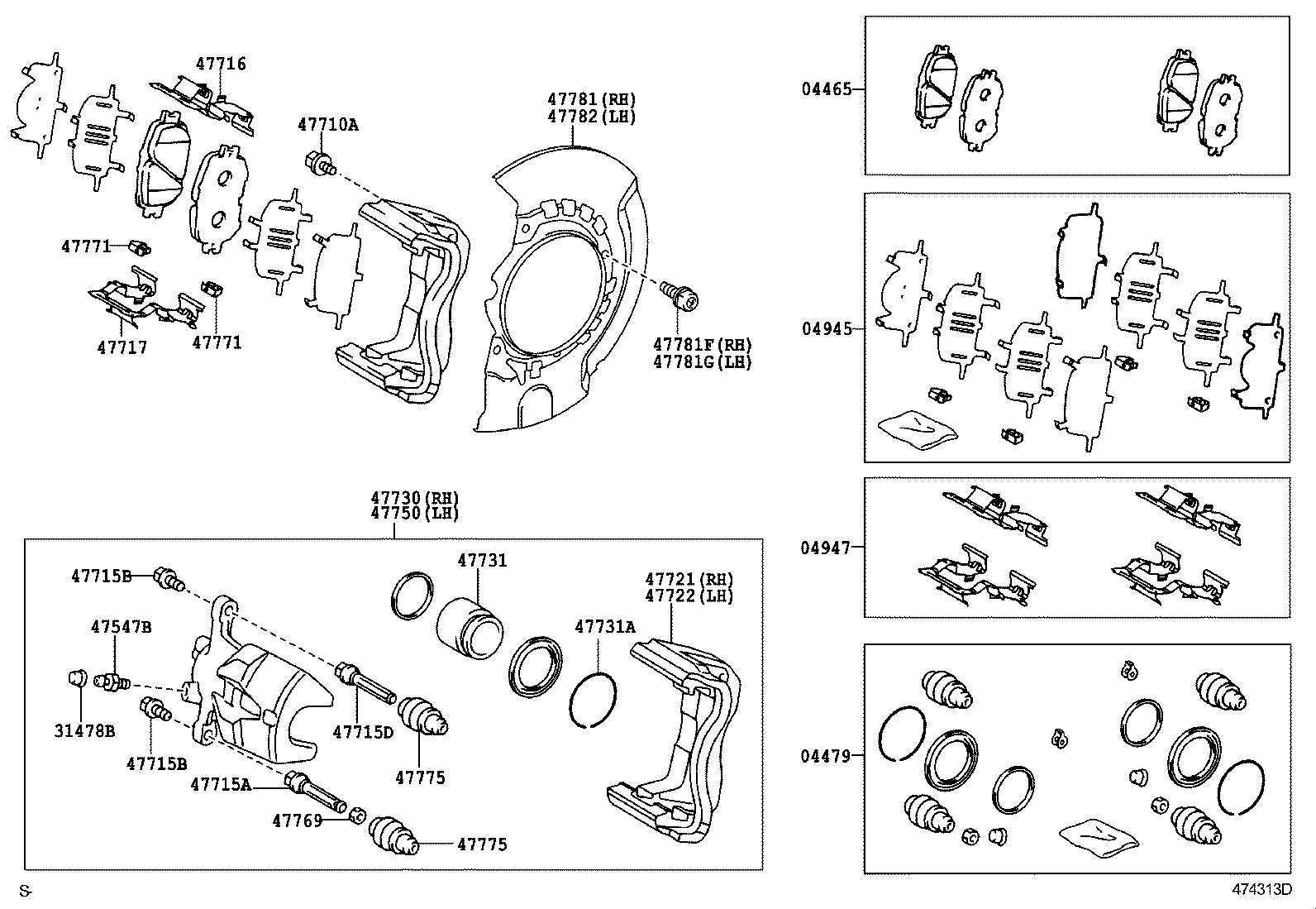04465-44140 PAD KIT, DISC BRAKE, FRONT product image