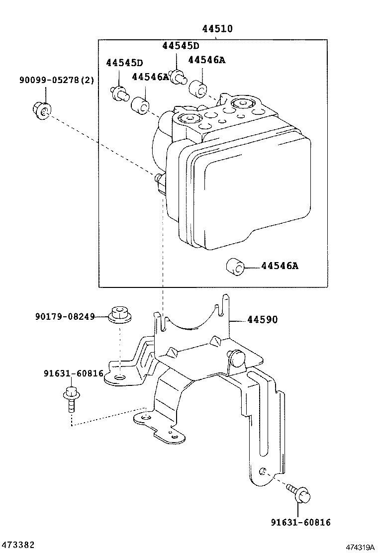 44590-44090 BRACKET ASSY, BRAKE ACTUATOR product image