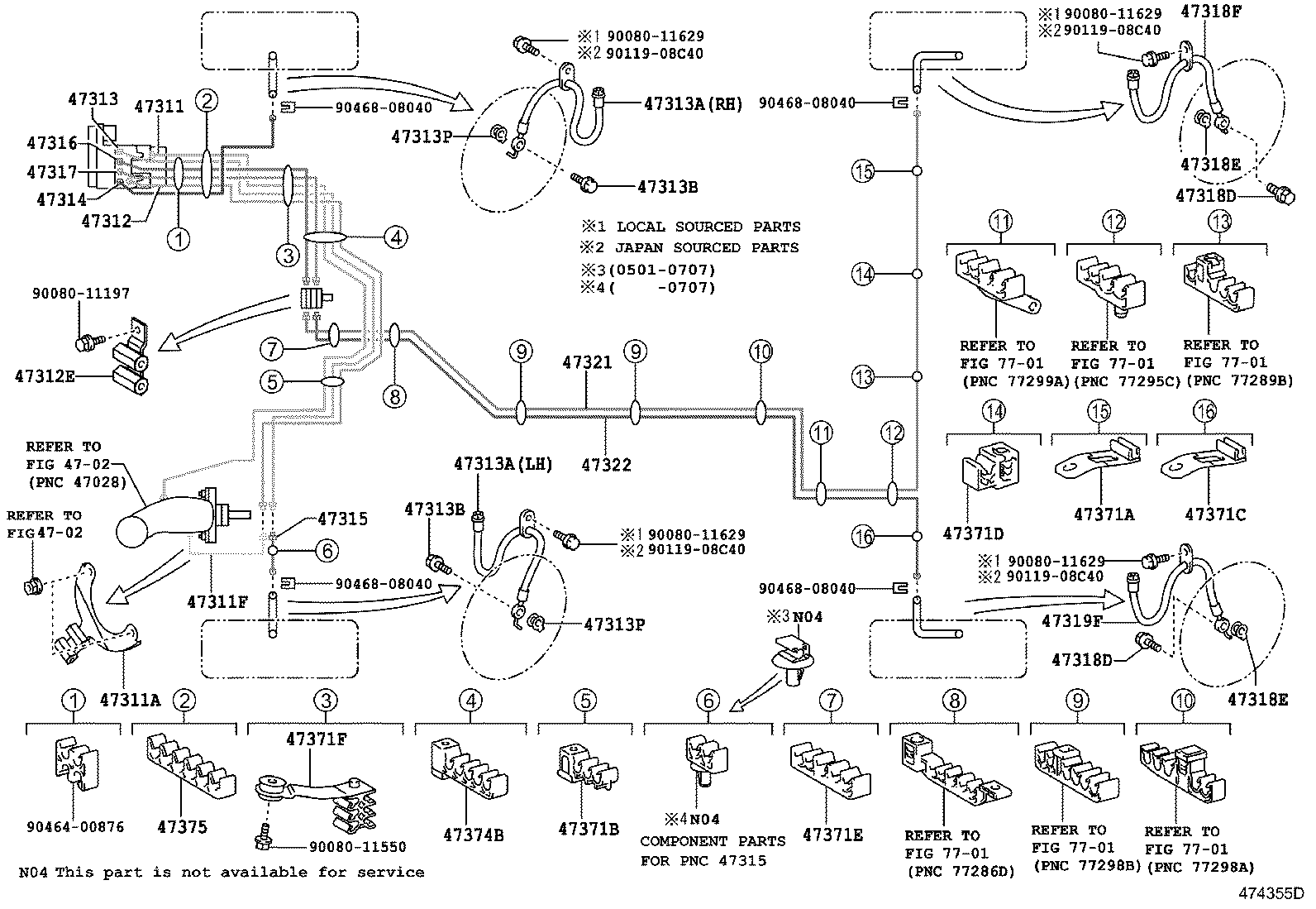 44050-07100 ACTUATOR ASSY, BRAKE product image