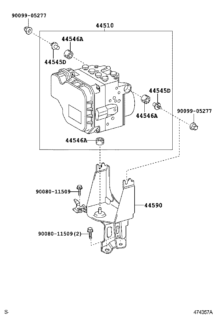 44050-07100 ACTUATOR ASSY, BRAKE product image