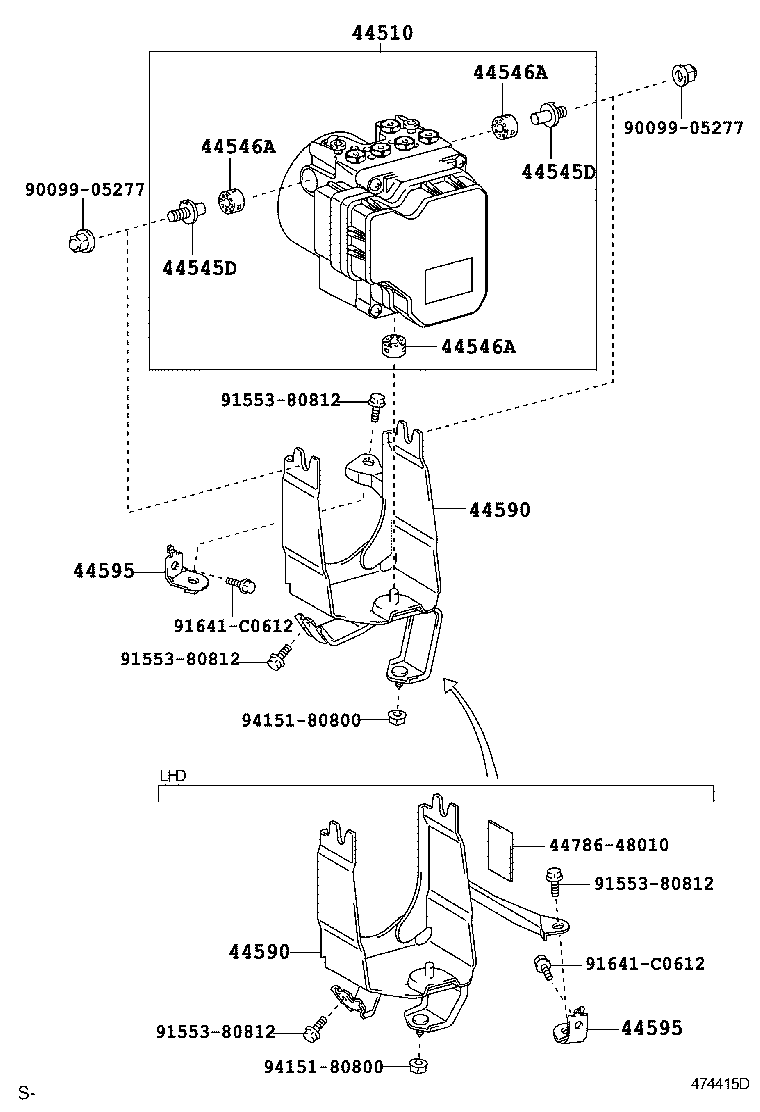 44590-30130 BRACKET ASSY, BRAKE ACTUATOR product image