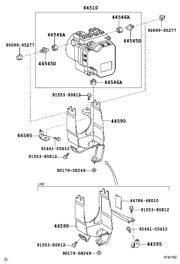44050-53490 ACTUATOR ASSY, BRAKE product image