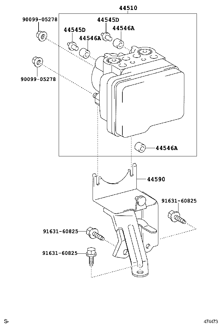 44050-52840 ACTUATOR ASSY, BRAKE product image