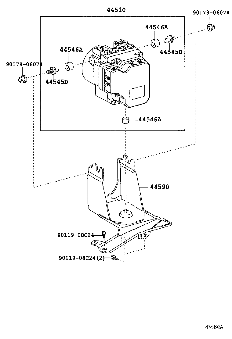 44050-52480 ACTUATOR ASSY, BRAKE product image