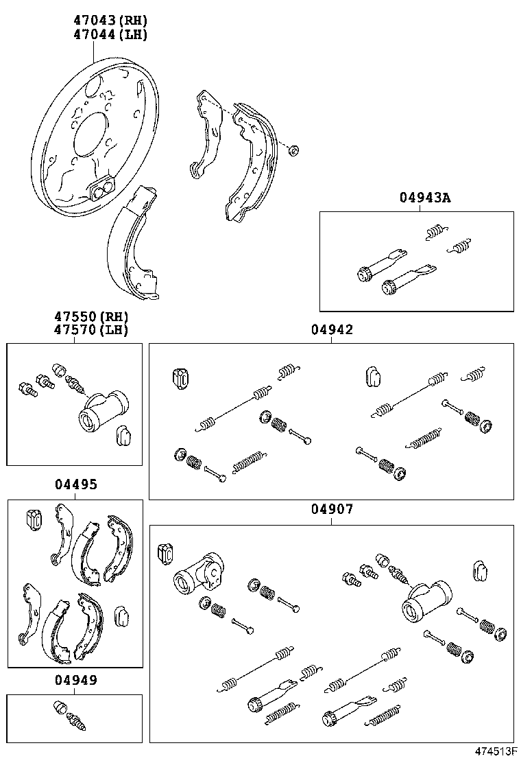 04949-0H030 PLUG KIT, REAR BRAKE product image