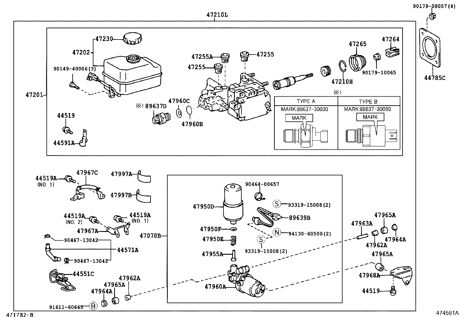 04493-60330 CYLINDER KIT, BRAKE MASTER product image