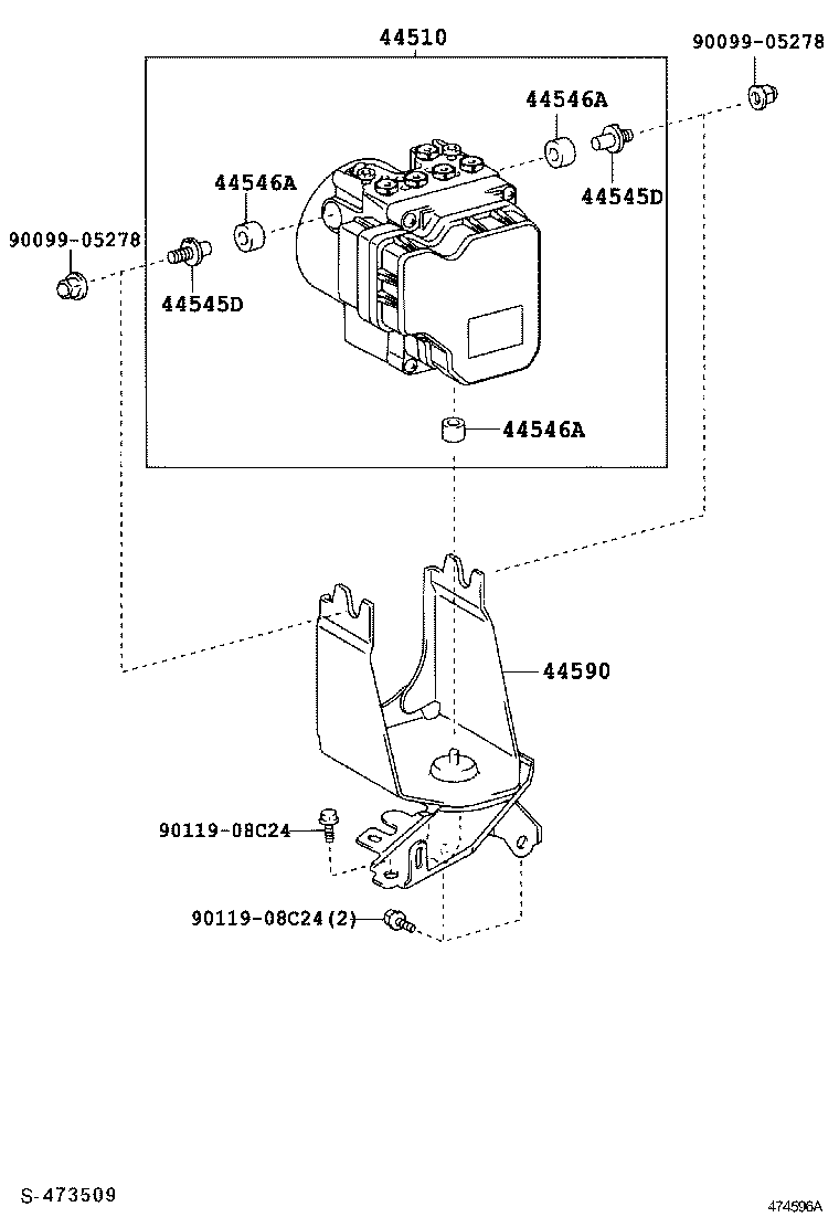 44050-52520 ACTUATOR ASSY, BRAKE product image
