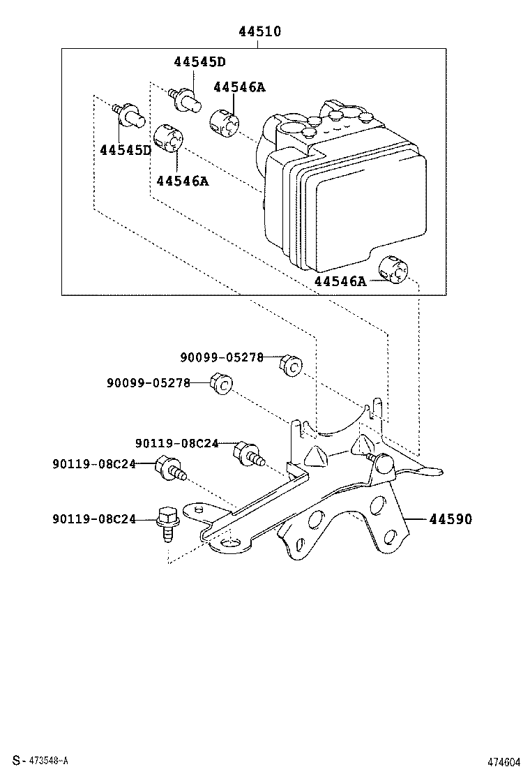 44590-52110 BRACKET ASSY, BRAKE ACTUATOR product image