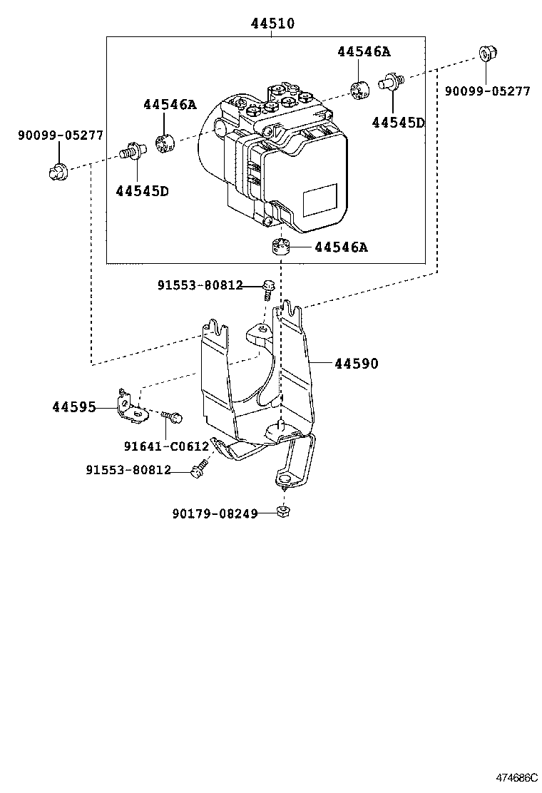 44050-53360 ACTUATOR ASSY, BRAKE product image