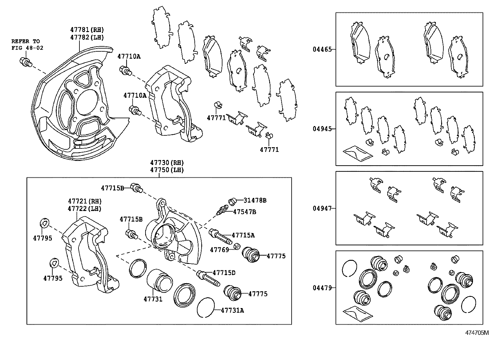 04465-53020 PAD KIT, DISC BRAKE, FRONT product image
