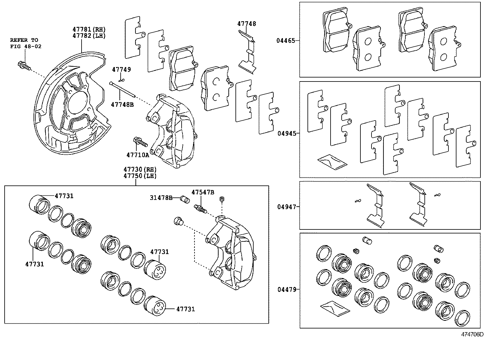 04465-53020 PAD KIT, DISC BRAKE, FRONT product image