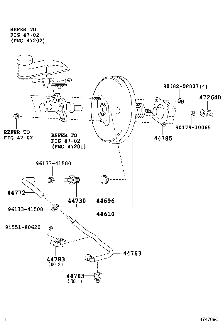 47264-52040 CLEVIS, BRAKE MASTER CYLINDER PUSH ROD product image