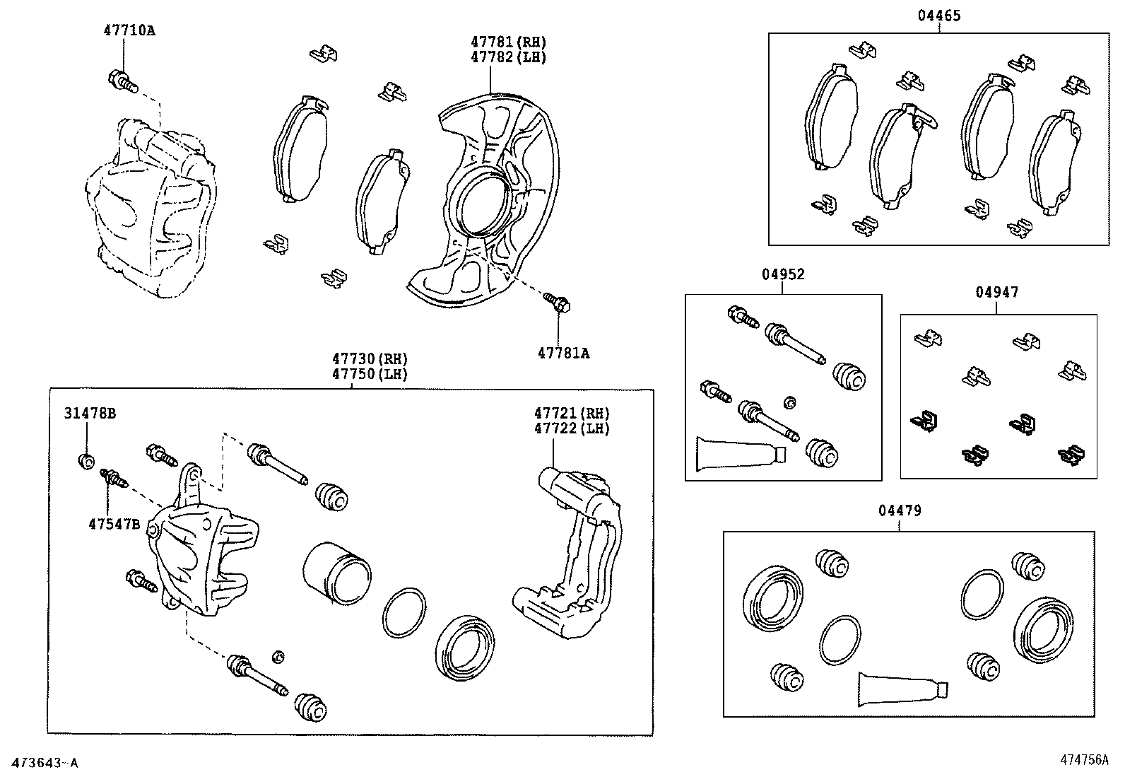 04465-05140 PAD KIT, DISC BRAKE, FRONT product image