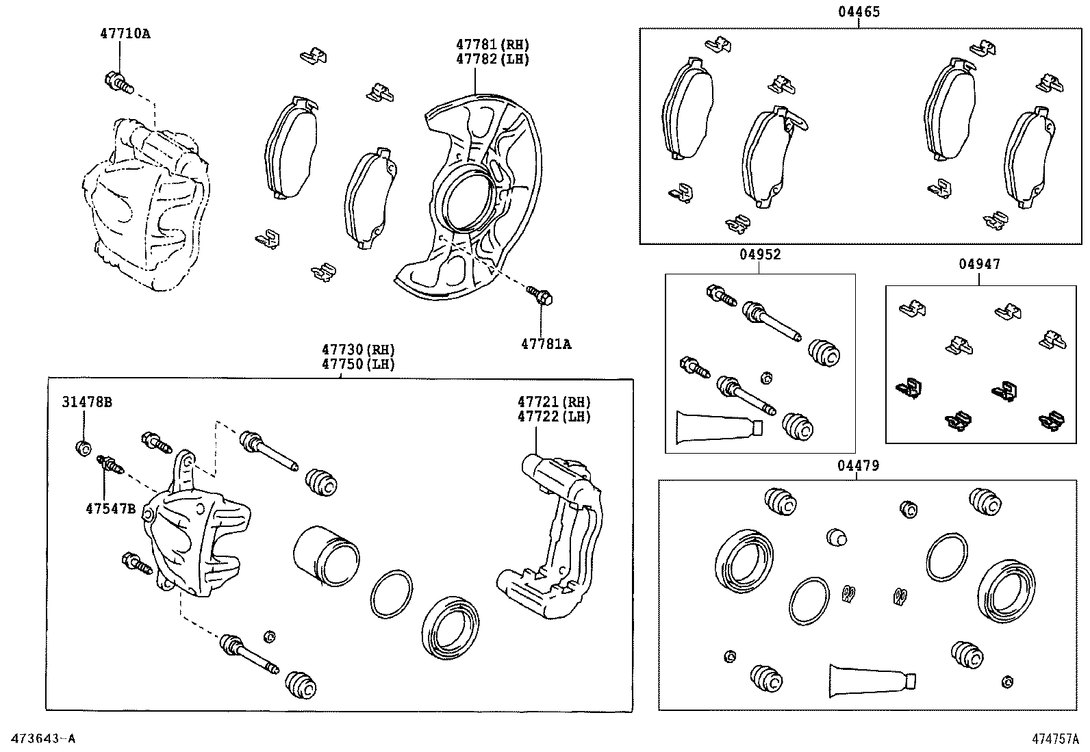 04465-05140 PAD KIT, DISC BRAKE, FRONT product image