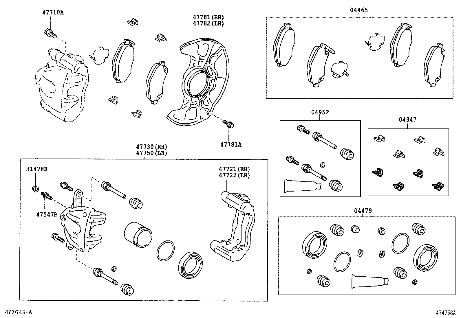 04465-05140 PAD KIT, DISC BRAKE, FRONT product image
