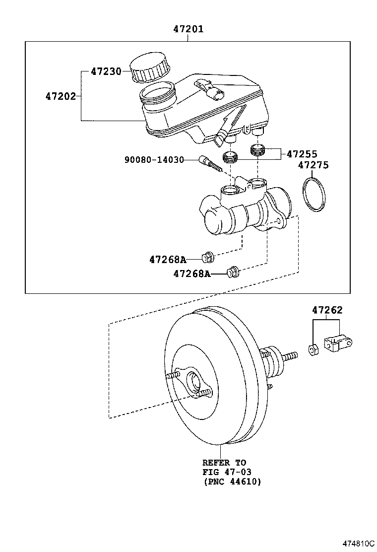 47220-0D060 RESERVOIR SUB-ASSY, BRAKE MASTER CYLINDER product image