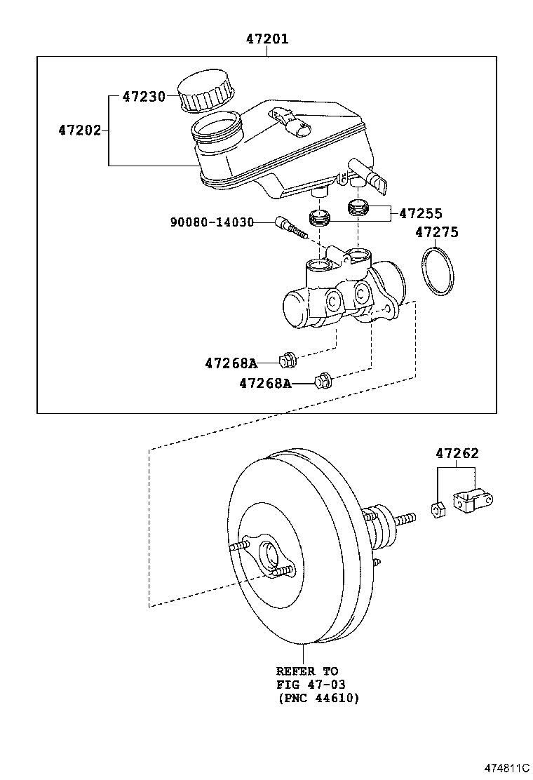 47220-0D060 RESERVOIR SUB-ASSY, BRAKE MASTER CYLINDER product image